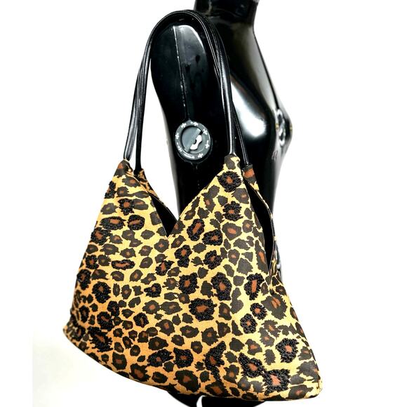 Prezzo Canvas Tote Bag in Leopard Print - Picture 1 of 5